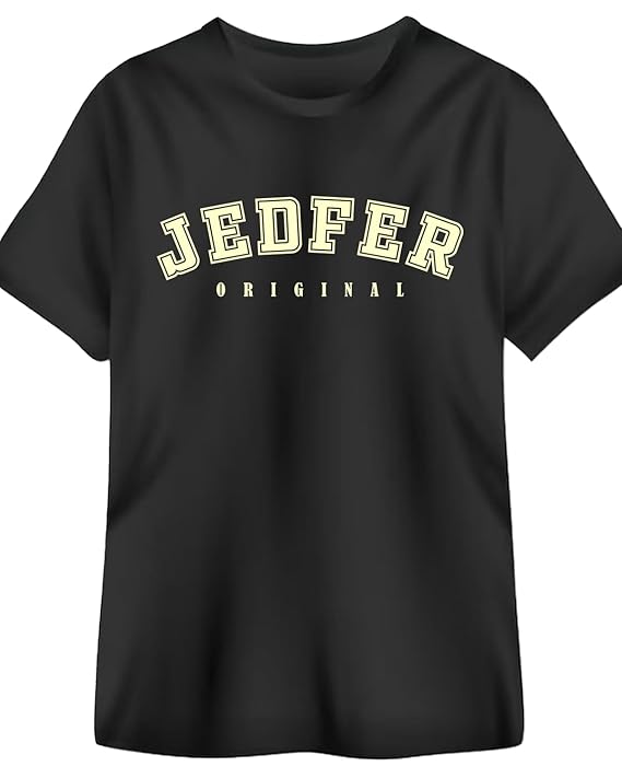 JEDFER Pure Cotton Half Sleeve, Original Printed Design, Round Neck T-Shirts for Men's