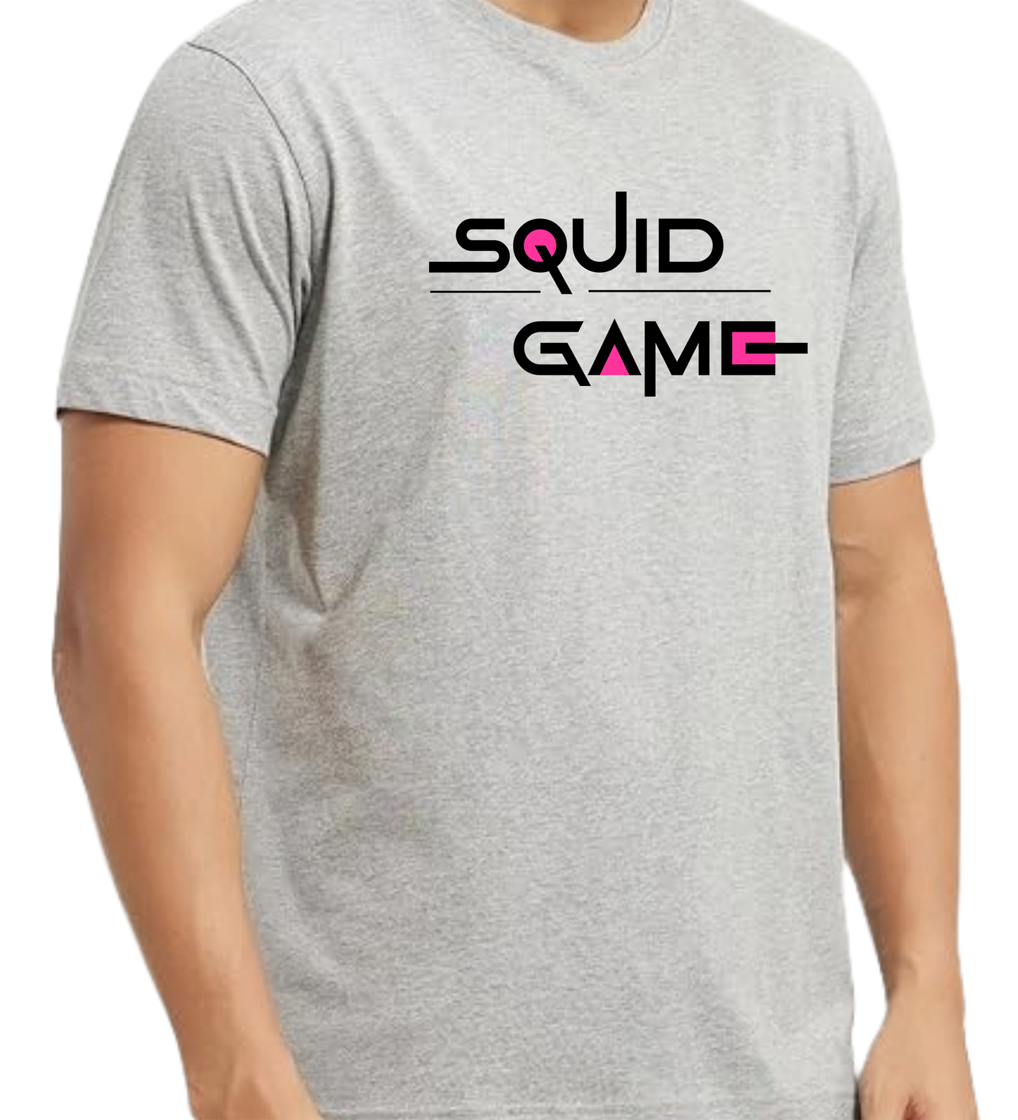 JEDFER Men's 100% Cotton, Half Sleeve, Regular Fit, Round Neck, Squid Game Graphic Printed T-Shirts