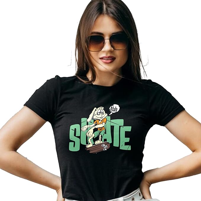 JEDFER 100% Cotton Printed T-Shirts for Women's