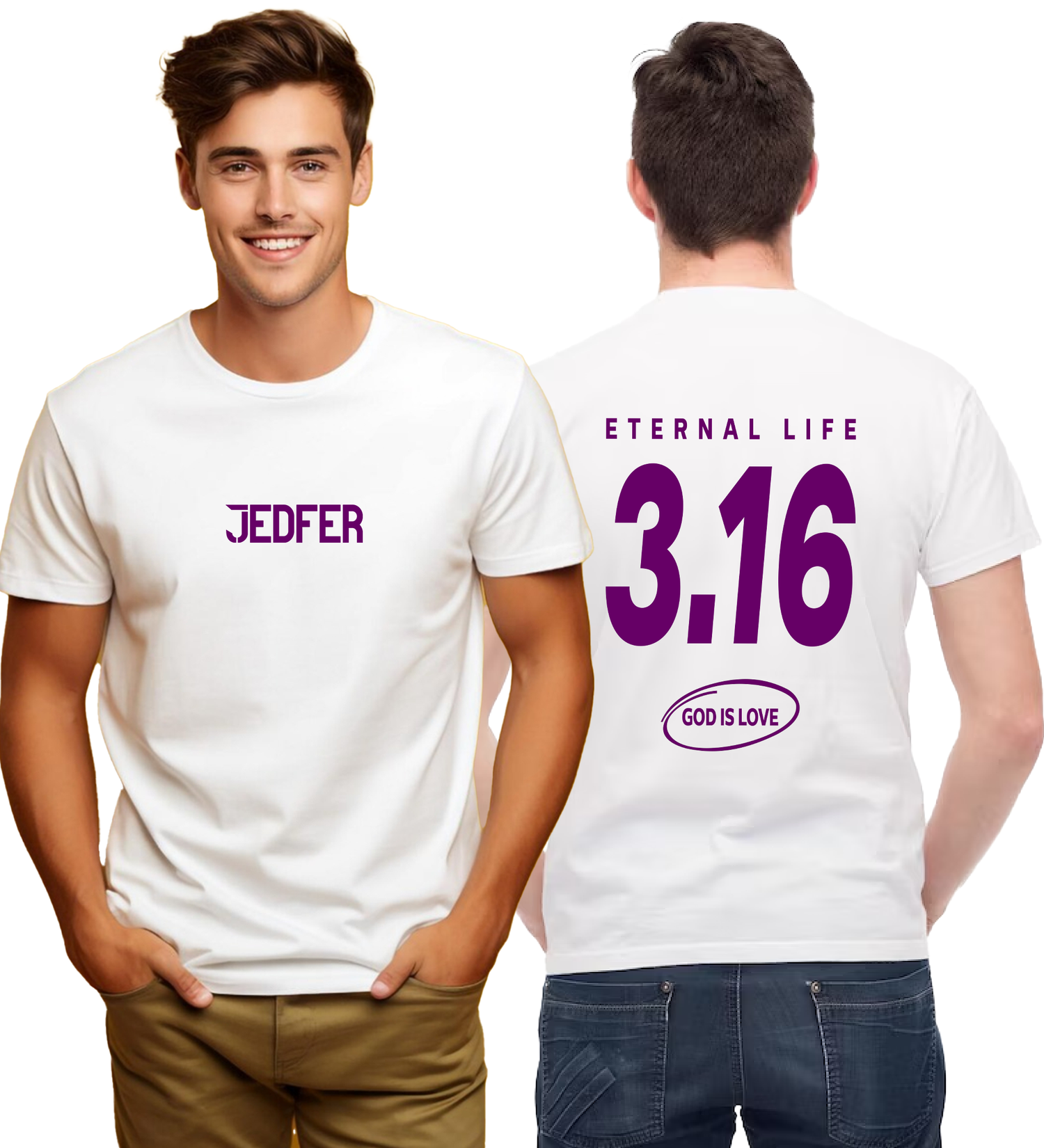 JEDFER 100% Cotton Printed T-Shirts for Men's
