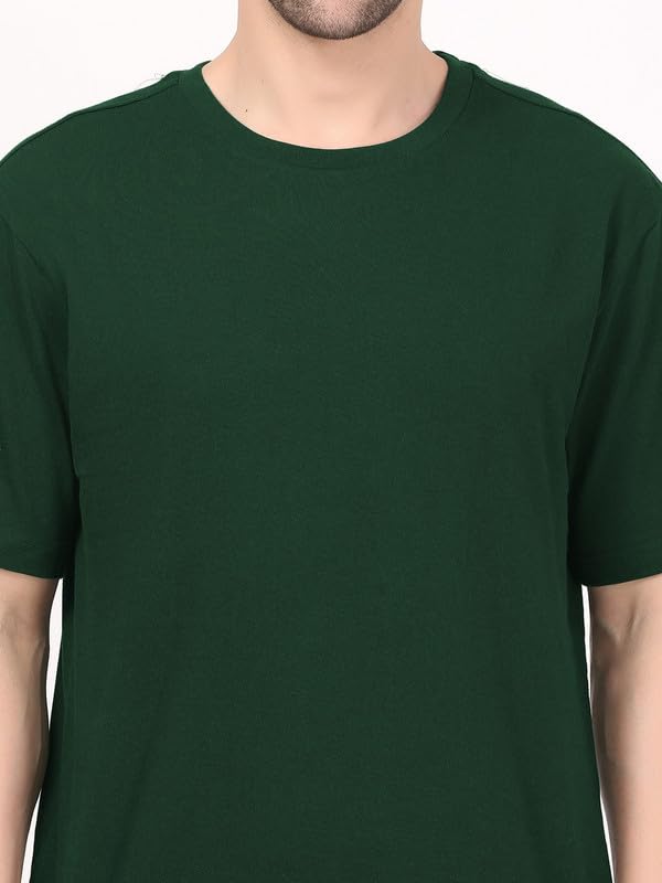 JEDFER Pure Cotton Half Sleeve, Solid, Round Neck T-Shirts for Men's