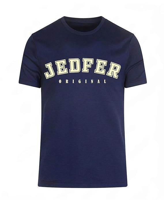 JEDFER Pure Cotton Half Sleeve, Original Printed Design, Round Neck T-Shirts for Men's