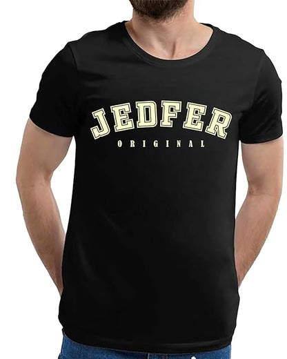JEDFER Pure Cotton Half Sleeve, Original Printed Design, Round Neck T-Shirts for Men's