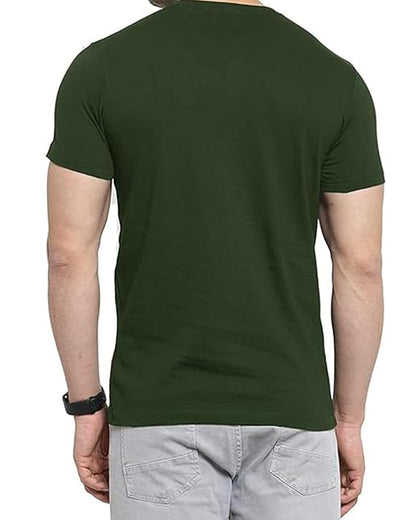 JEDFER Pure Cotton Half Sleeve, Original Printed Design, Round Neck T-Shirts for Men's