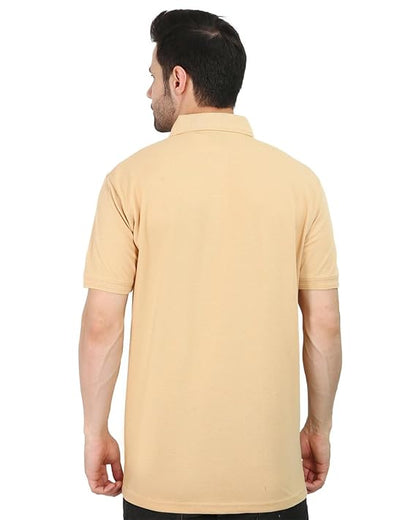JEDFER Men's Solid Cotton Blend Polo T Shirt | Regular Fit | Collar Polo| Half Sleeves