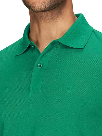 JEDFER Men's Solid Cotton Blend Polo T Shirt | Regular Fit | Collar Polo| Half Sleeves