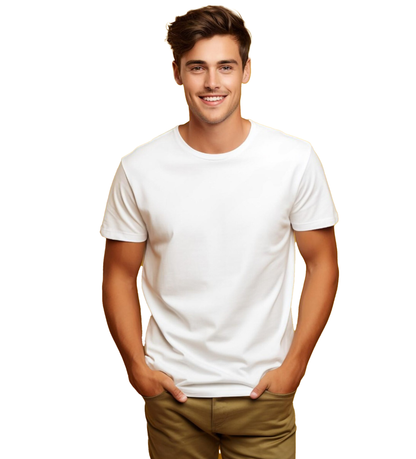 JEDFER Pure Cotton Half Sleeve, Solid, Round Neck T-Shirts for Men's