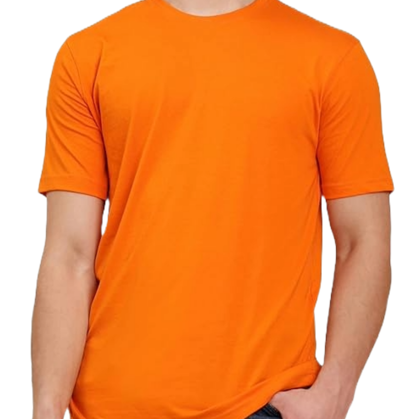 JEDFER Pure Cotton Half Sleeve, Solid, Round Neck T-Shirts for Men's