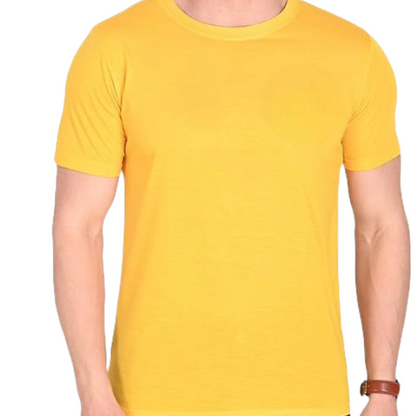 JEDFER Pure Cotton Half Sleeve, Solid, Round Neck T-Shirts for Men's