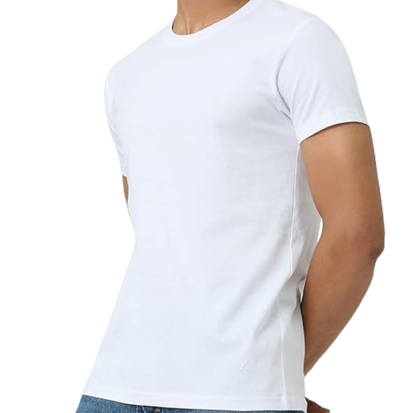JEDFER Pure Cotton Half Sleeve, Solid, Round Neck T-Shirts for Men's