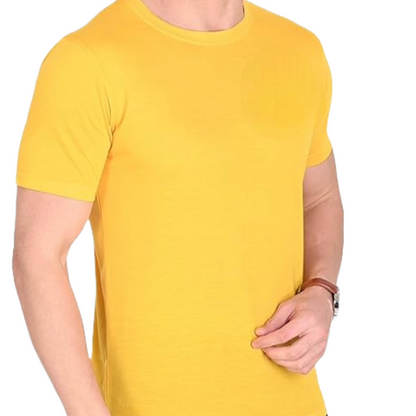 JEDFER Pure Cotton Half Sleeve, Solid, Round Neck T-Shirts for Men's