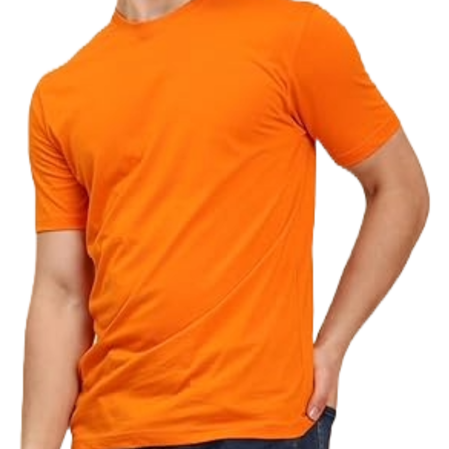JEDFER Pure Cotton Half Sleeve, Solid, Round Neck T-Shirts for Men's