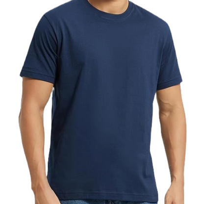 JEDFER Pure Cotton Half Sleeve, Solid, Round Neck T-Shirts for Men's