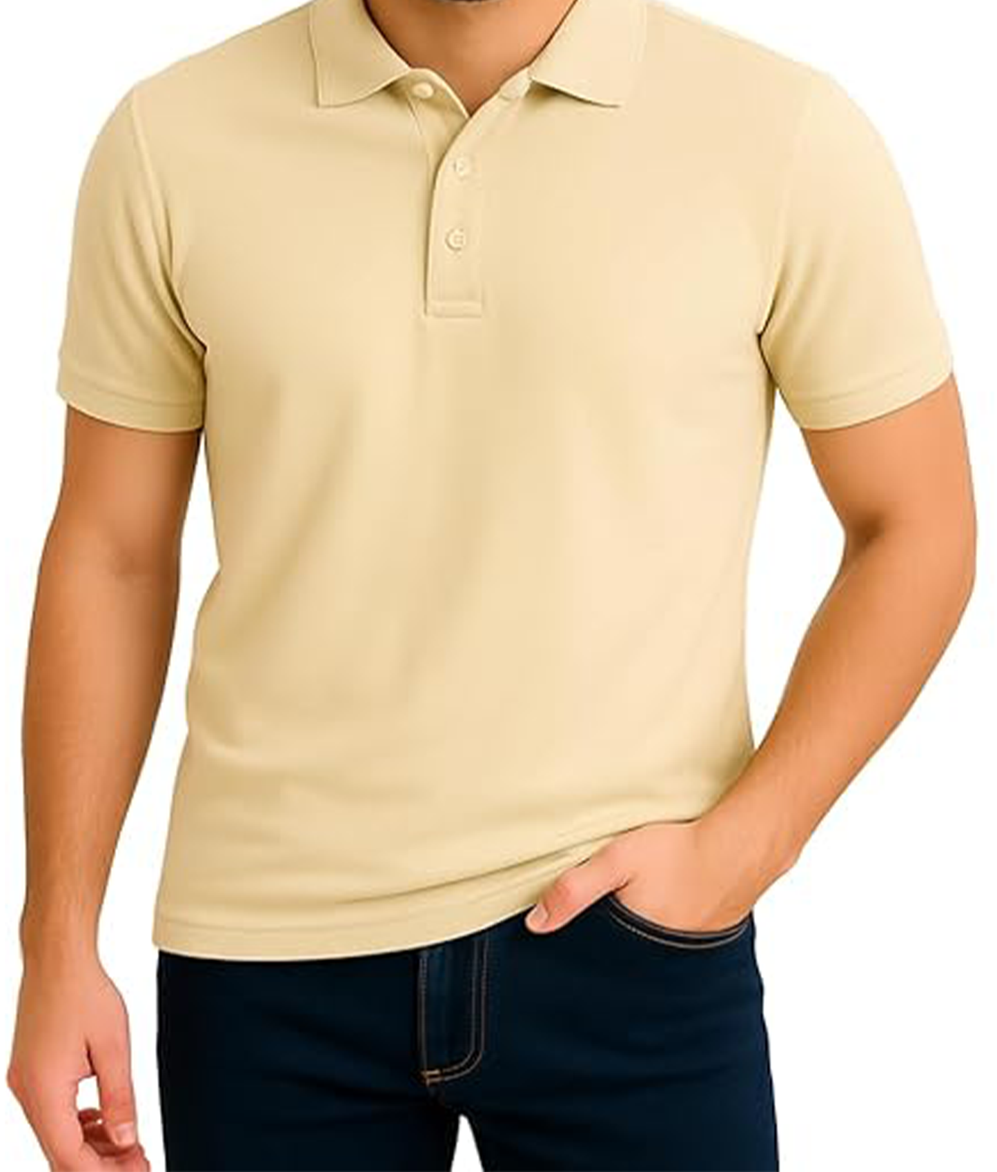 JEDFER Men's Solid Cotton Blend Polo T Shirt | Regular Fit | Collar Polo| Half Sleeves
