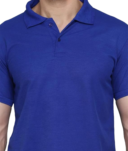 JEDFER Men's Solid Cotton Blend Polo T Shirt | Regular Fit | Collar Polo| Half Sleeves