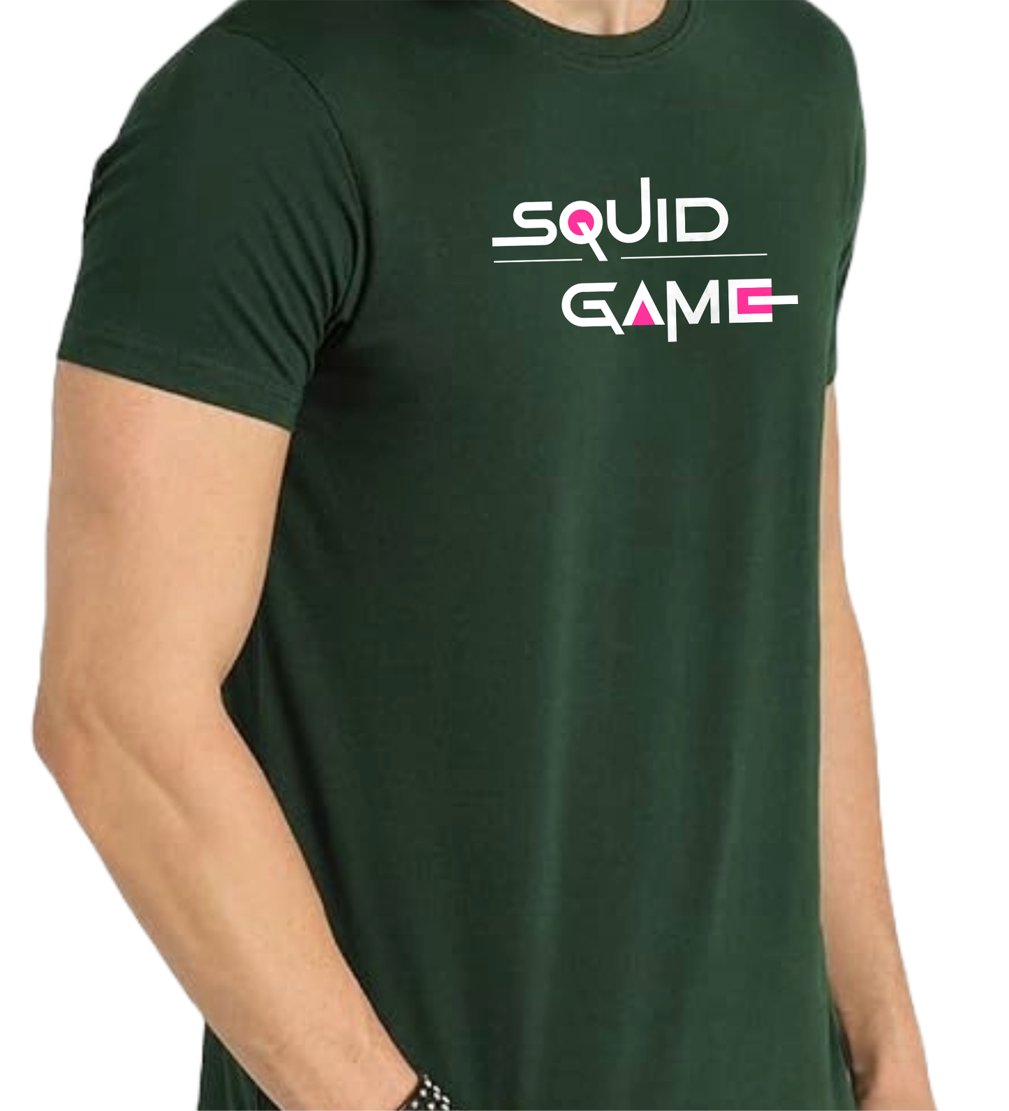 JEDFER Men's 100% Cotton, Half Sleeve, Regular Fit, Round Neck, Squid Game Graphic Printed T-Shirts