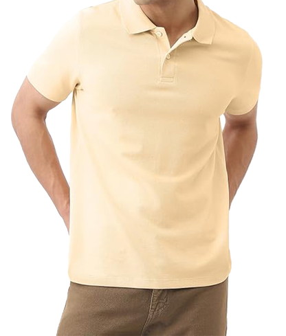 JEDFER Men's Solid Cotton Blend Polo T Shirt | Regular Fit | Collar Polo| Half Sleeves