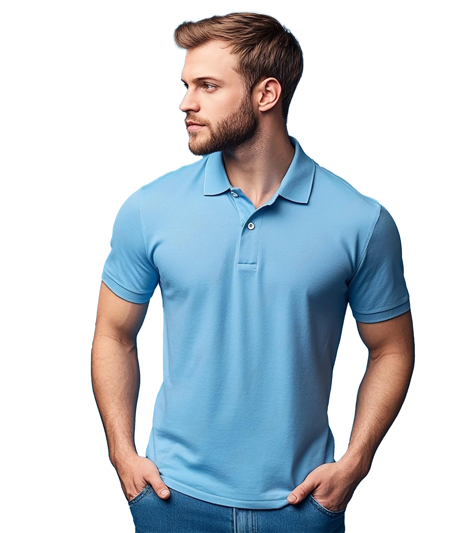 JEDFER Men's Solid Cotton Blend Polo T Shirt | Regular Fit | Collar Polo| Half Sleeves