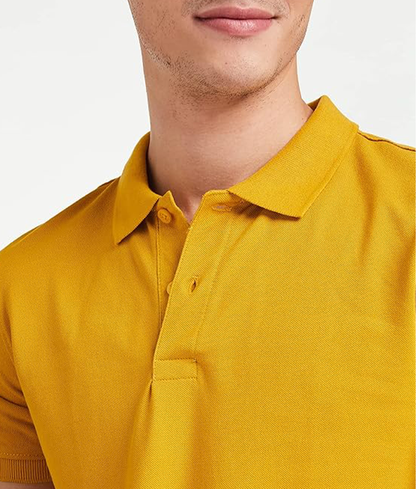 JEDFER Men's Solid Cotton Blend Polo T Shirt | Regular Fit | Collar Polo| Half Sleeves