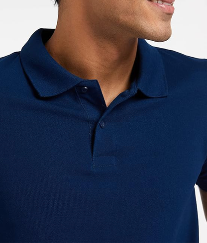JEDFER Men's Solid Cotton Blend Polo T Shirt | Regular Fit | Collar Polo| Half Sleeves