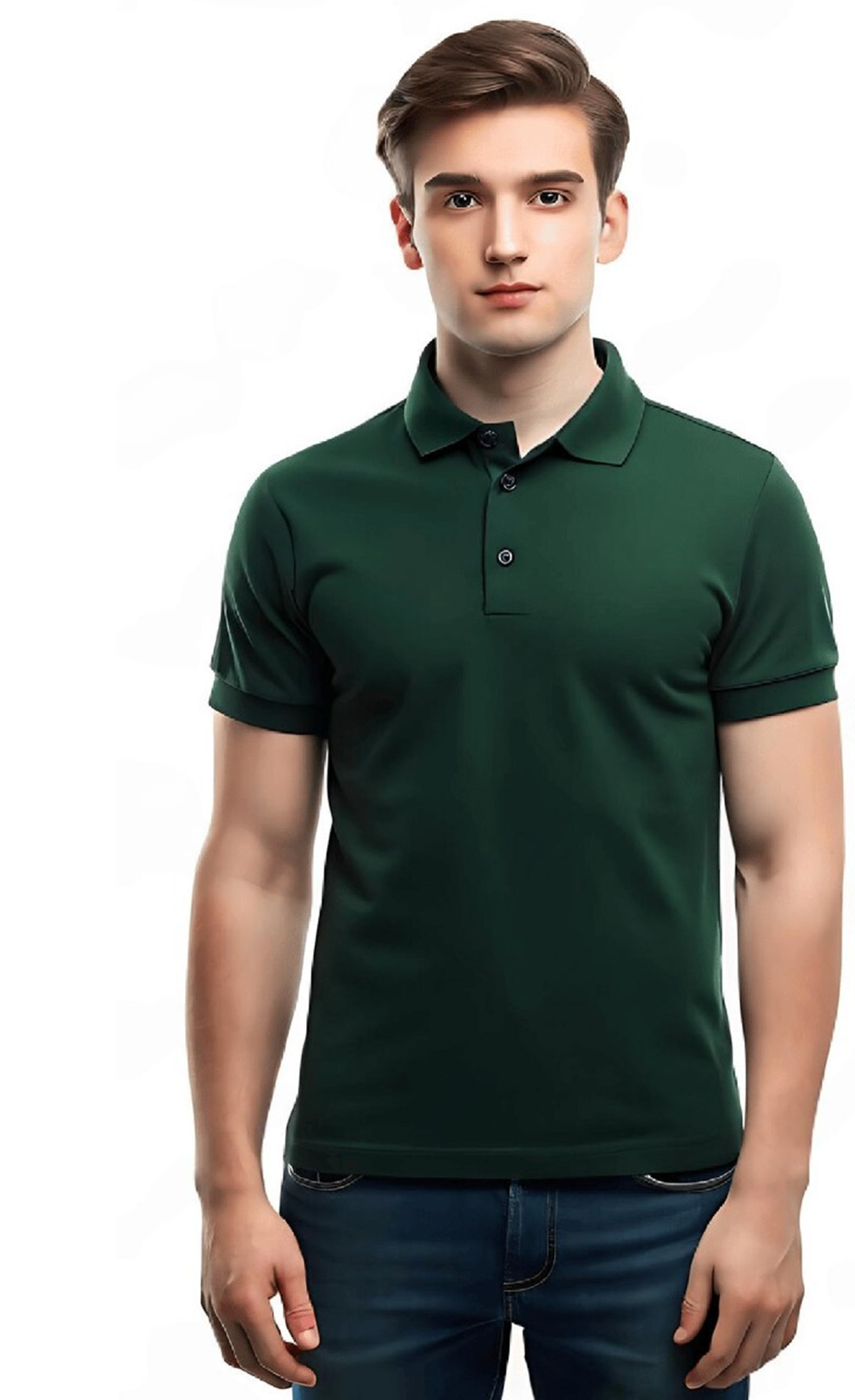 JEDFER Men's Solid Cotton Blend Polo T Shirt | Regular Fit | Collar Polo| Half Sleeves