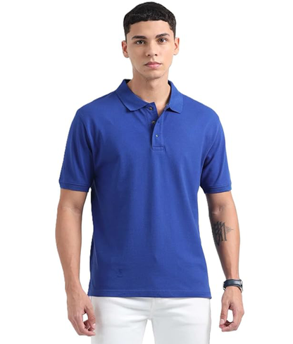 JEDFER Men's Solid Cotton Blend Polo T Shirt | Regular Fit | Collar Polo| Half Sleeves