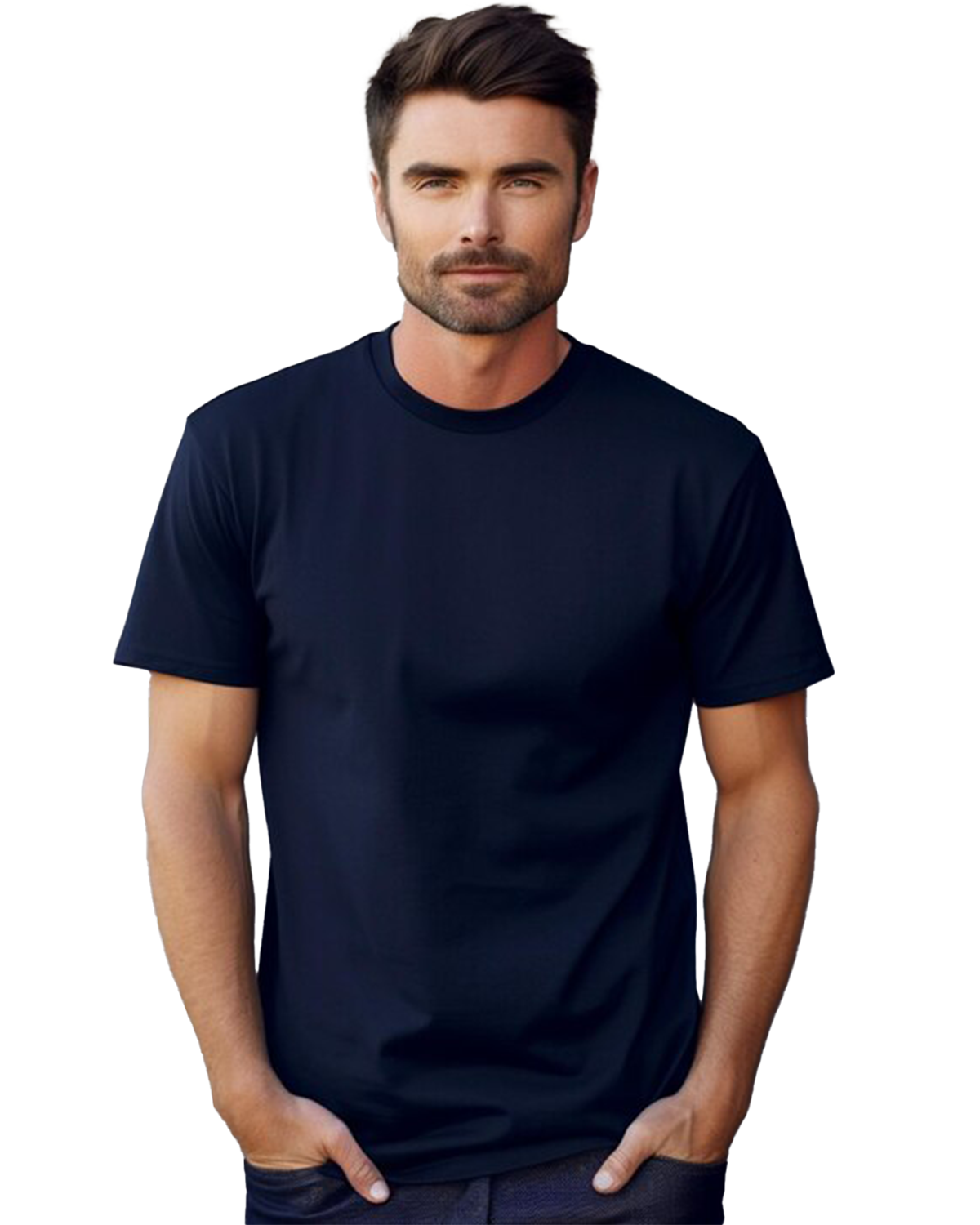 JEDFER Pure Cotton Half Sleeve, Solid, Round Neck T-Shirts for Men's