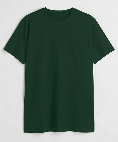 JEDFER Pure Cotton Half Sleeve, Solid, Round Neck T-Shirts for Men's