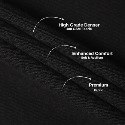 JEDFER Pure Cotton Half Sleeve, Solid, Round Neck T-Shirts for Men's